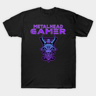 Metalhead Gamer Baphomet Purple T-Shirt